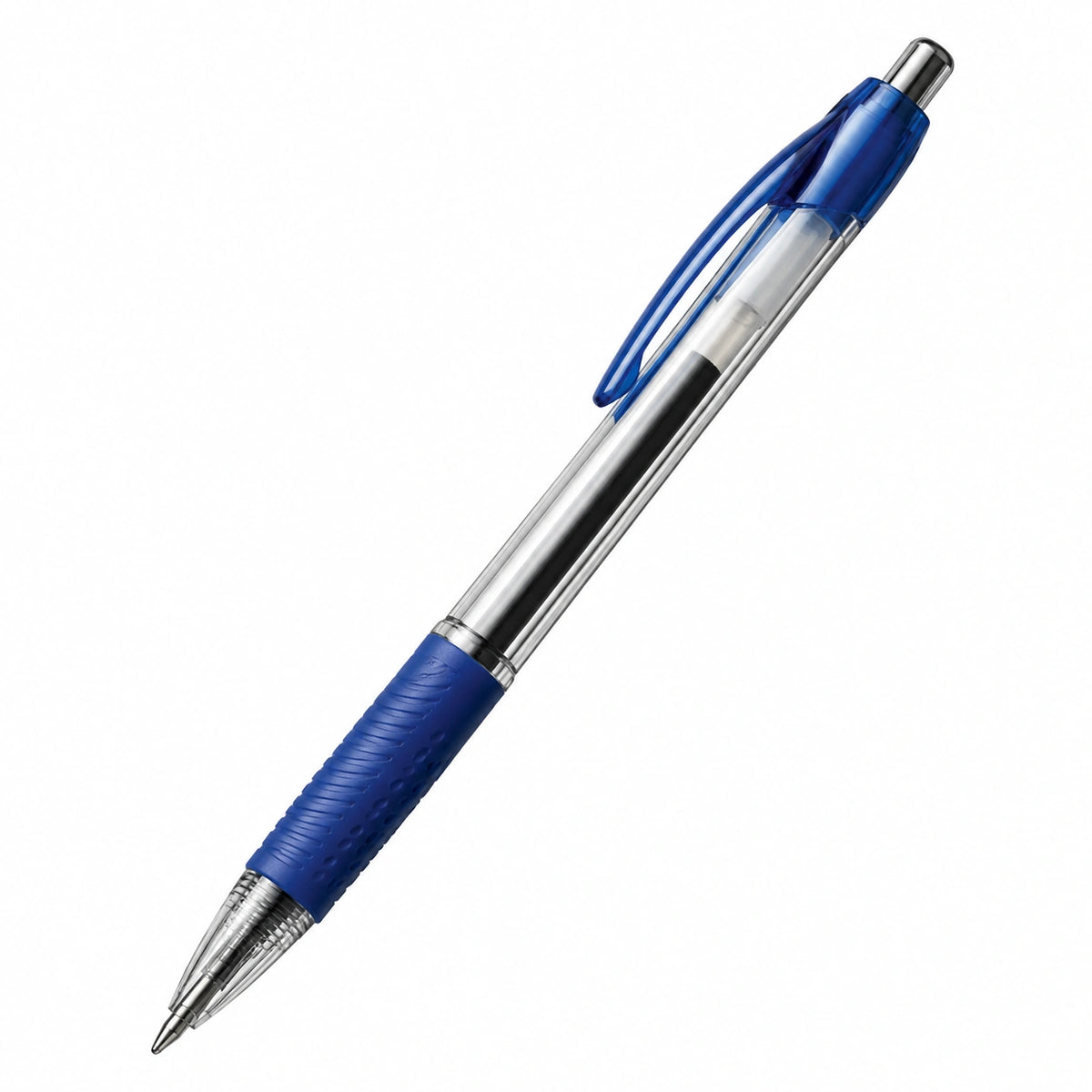 Bolígrafo retráctil azul punta fina 0.5mm