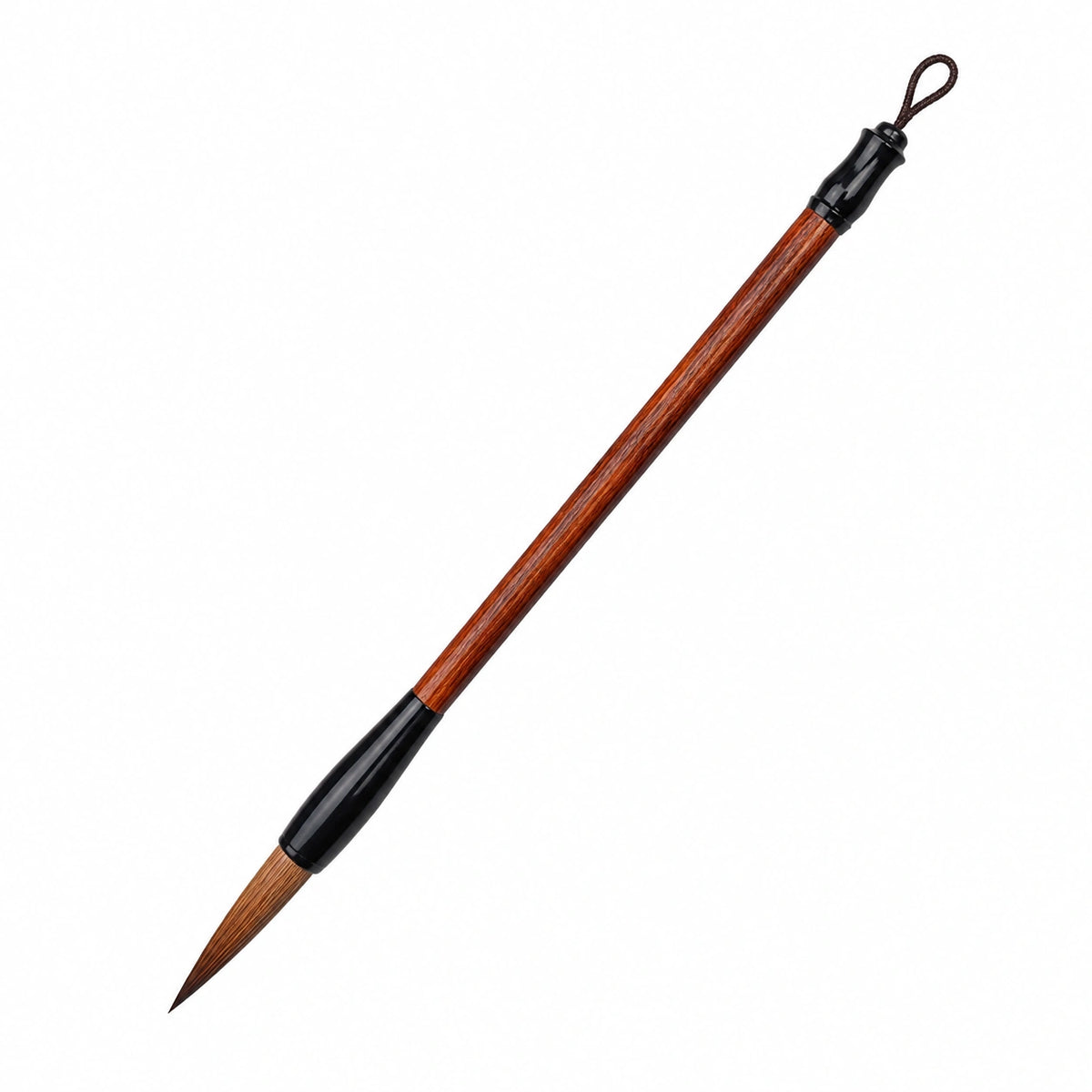 Pincel Tradicional de Caligrafía de Madera Marrón y Negro