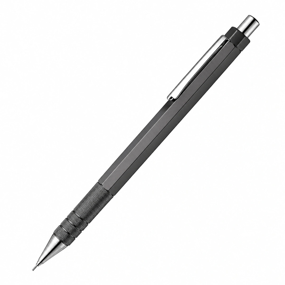 Portaminas Automático Negro de 0.5mm, Diseño Hexagonal
