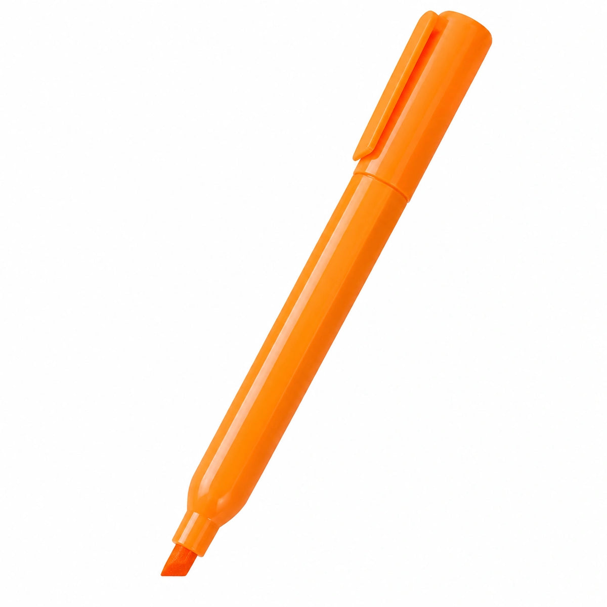 Marcador Fluorescente Naranja con Punta Cincel