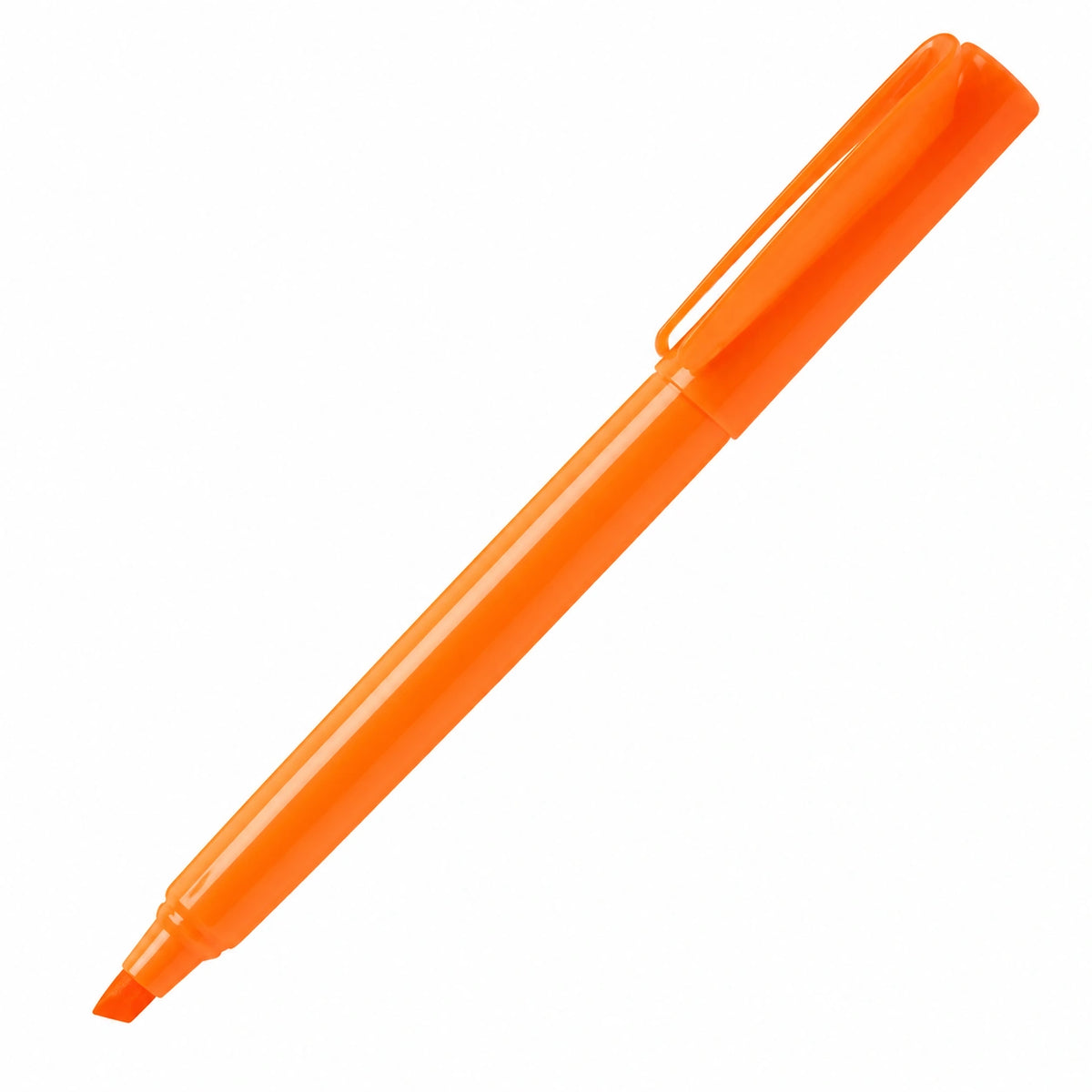 Rotulador fluorescente naranja con punta biselada