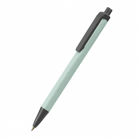 Bolígrafo Retráctil Verde Menta y Negro con Punta Fina