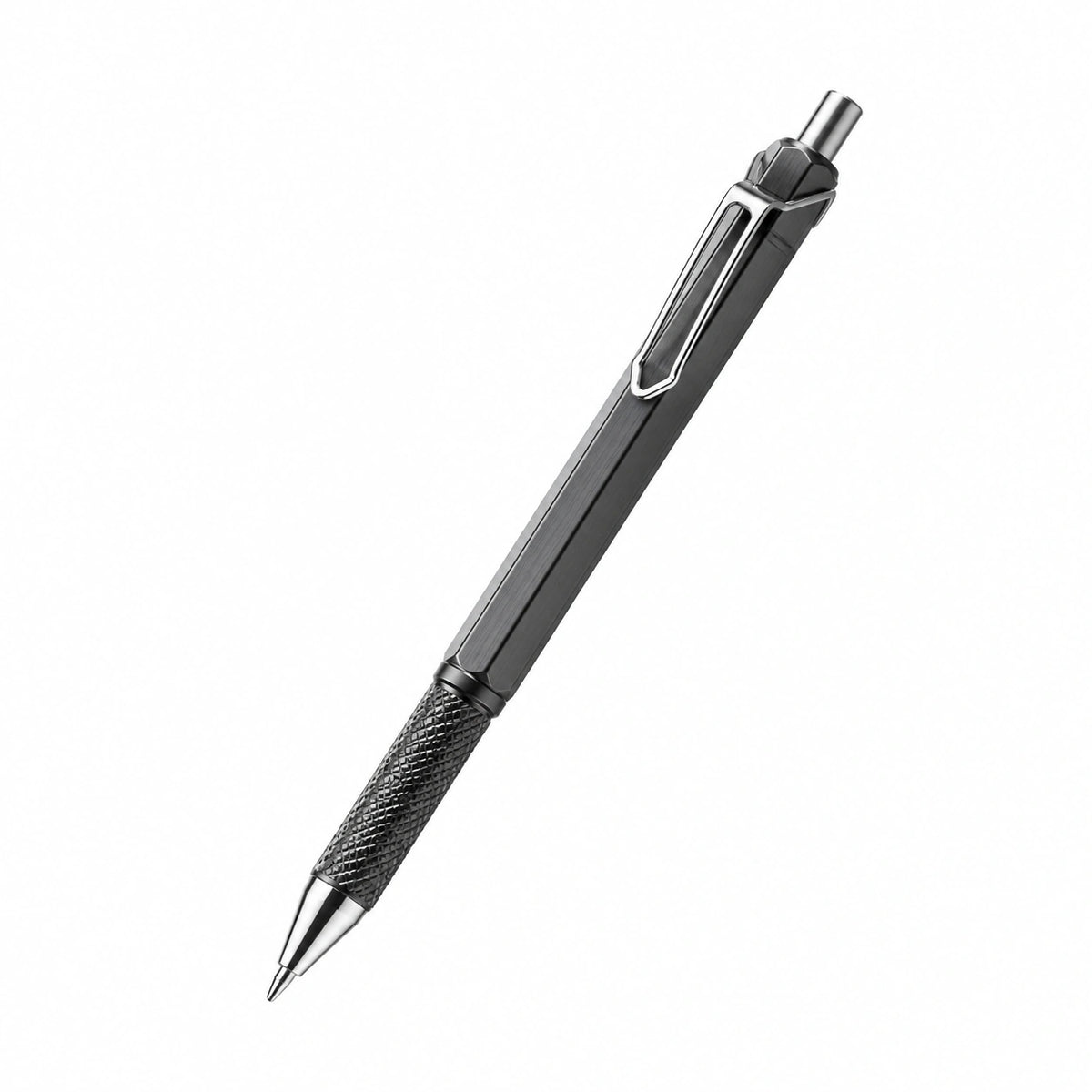 Bolígrafo Retráctil con Punta Fina 0.7mm Gris