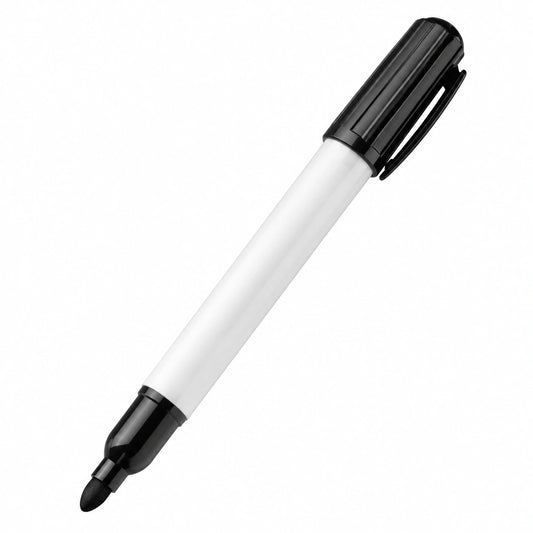 Marcador Negro para Pizarra Blanca de Punta Redonda