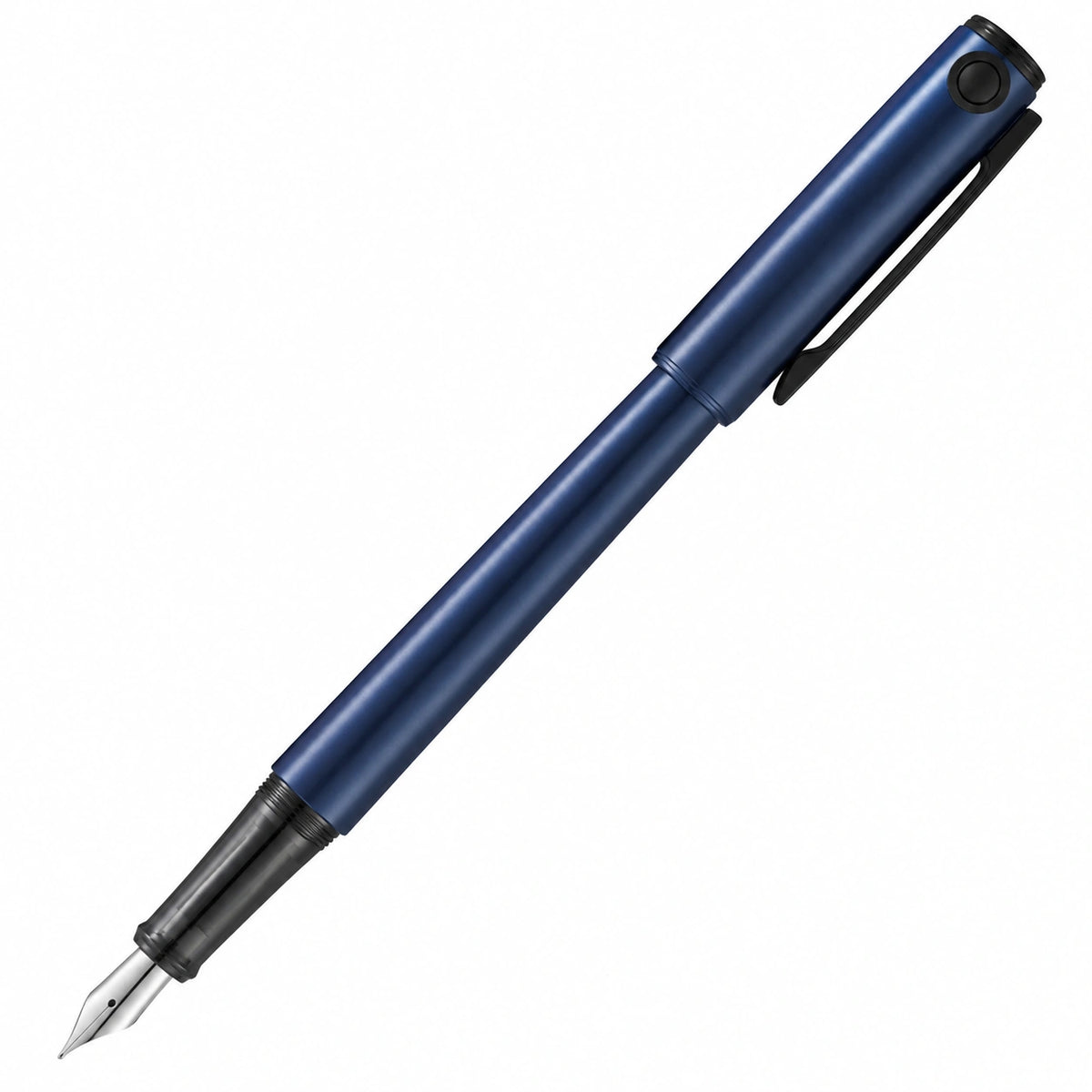 Pluma Estilográfica Azul con Punta Fina y Diseño Ergonómico