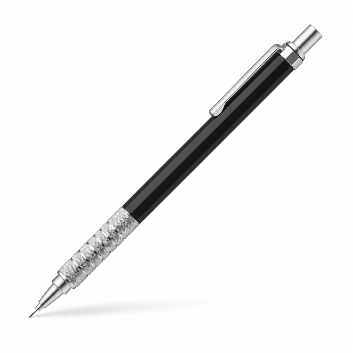 Portaminas Negro y Plateado 0.5 mm