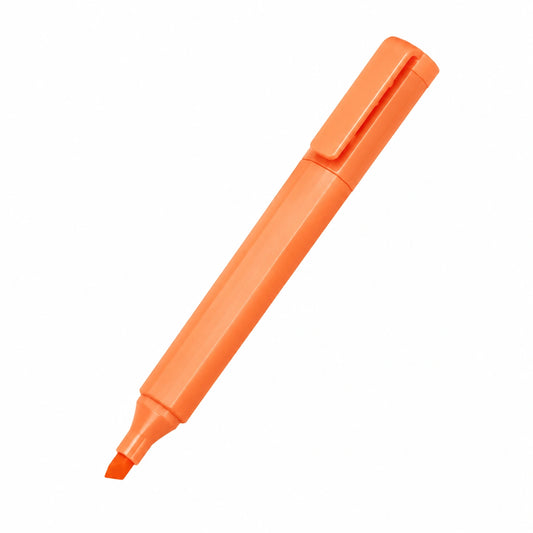 Marcador Fluorescente Naranja con Punta Biselada