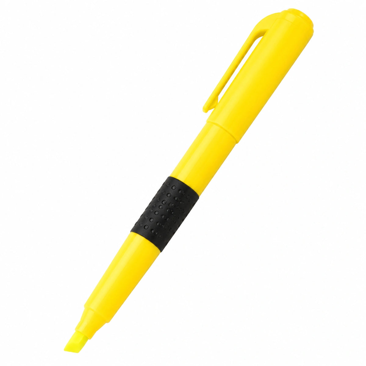 Marcador Fluorescente Amarillo con Punta Biselada y Cuerpo Antideslizante