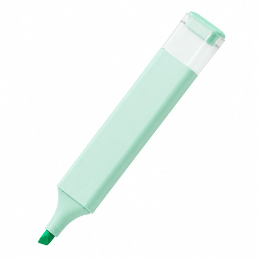 Marcador Resaltador Verde Menta Punta Biselada 2 mm