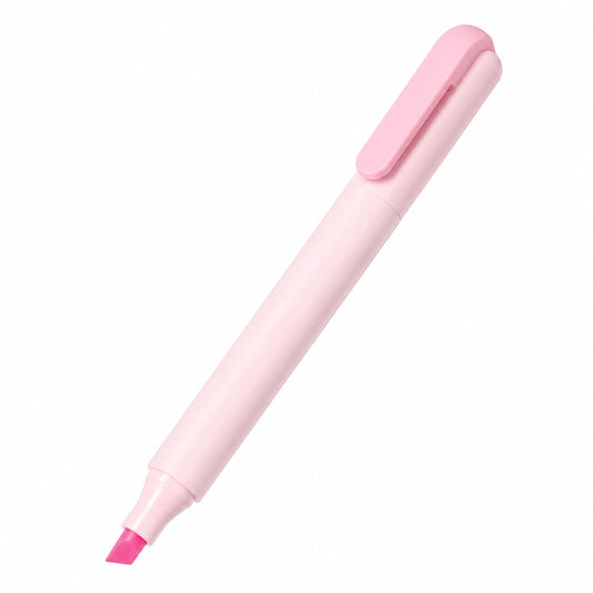 Marcador Resaltador Rosa Pastel de Secado Rápido